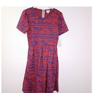 NWT Lularoe 3XL Red/Blue Amelia dress.